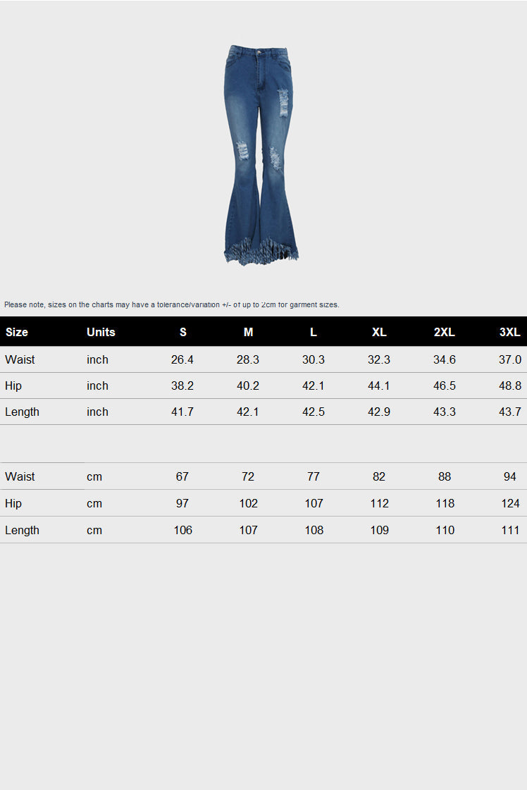 Stretch Ripped Wide Leg Jeans Lavish Daily