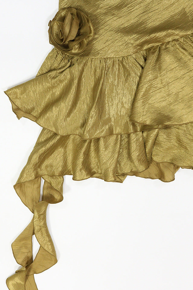 Pleated Ruffle Dress Lavish Daily