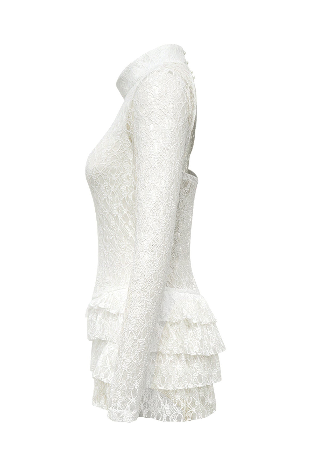 Long Sleeve Lace Ruffle Romper Lavish Daily