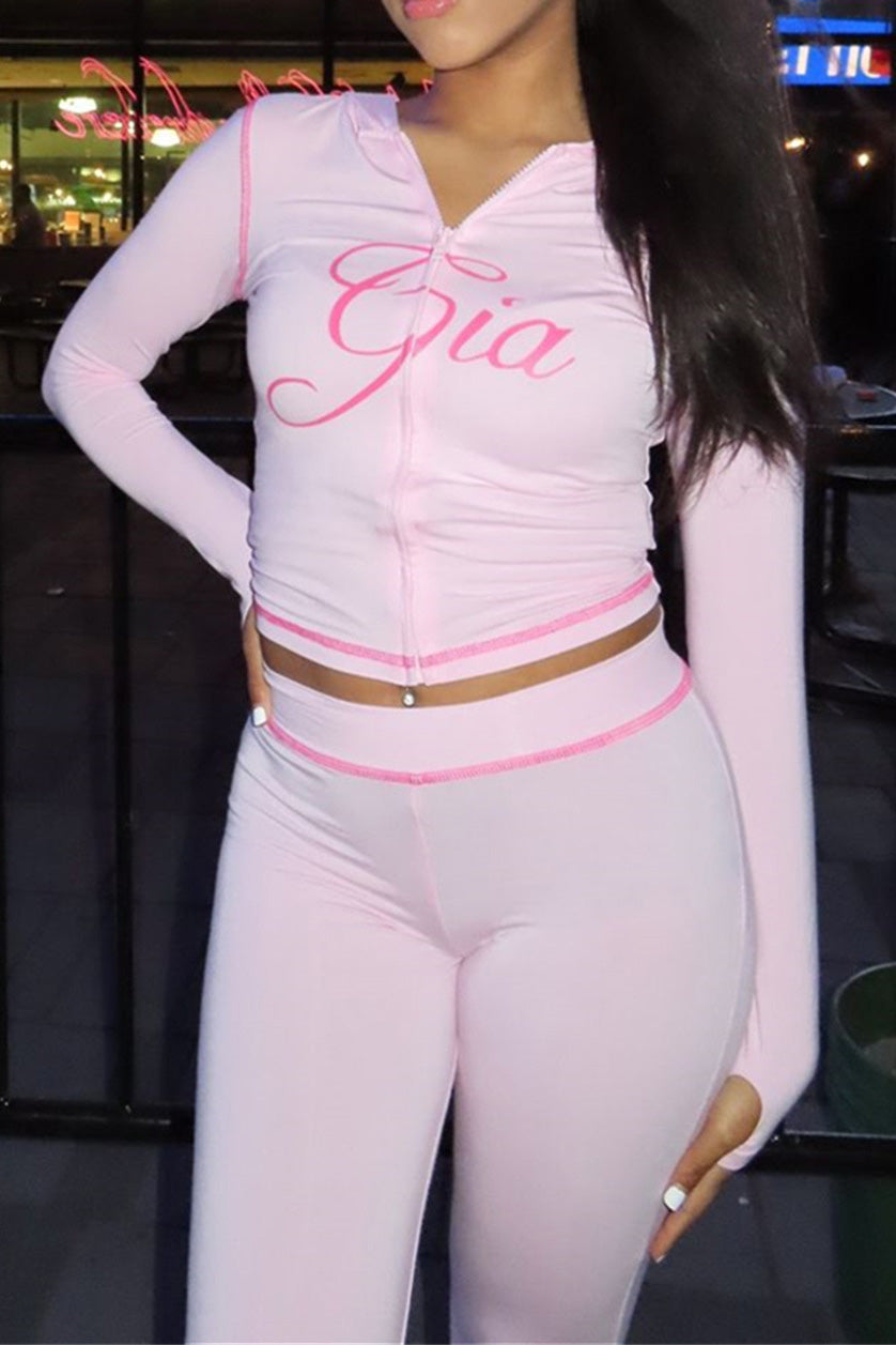 Solid Color 2-Piece Long Sleeve Set Lavish Daily