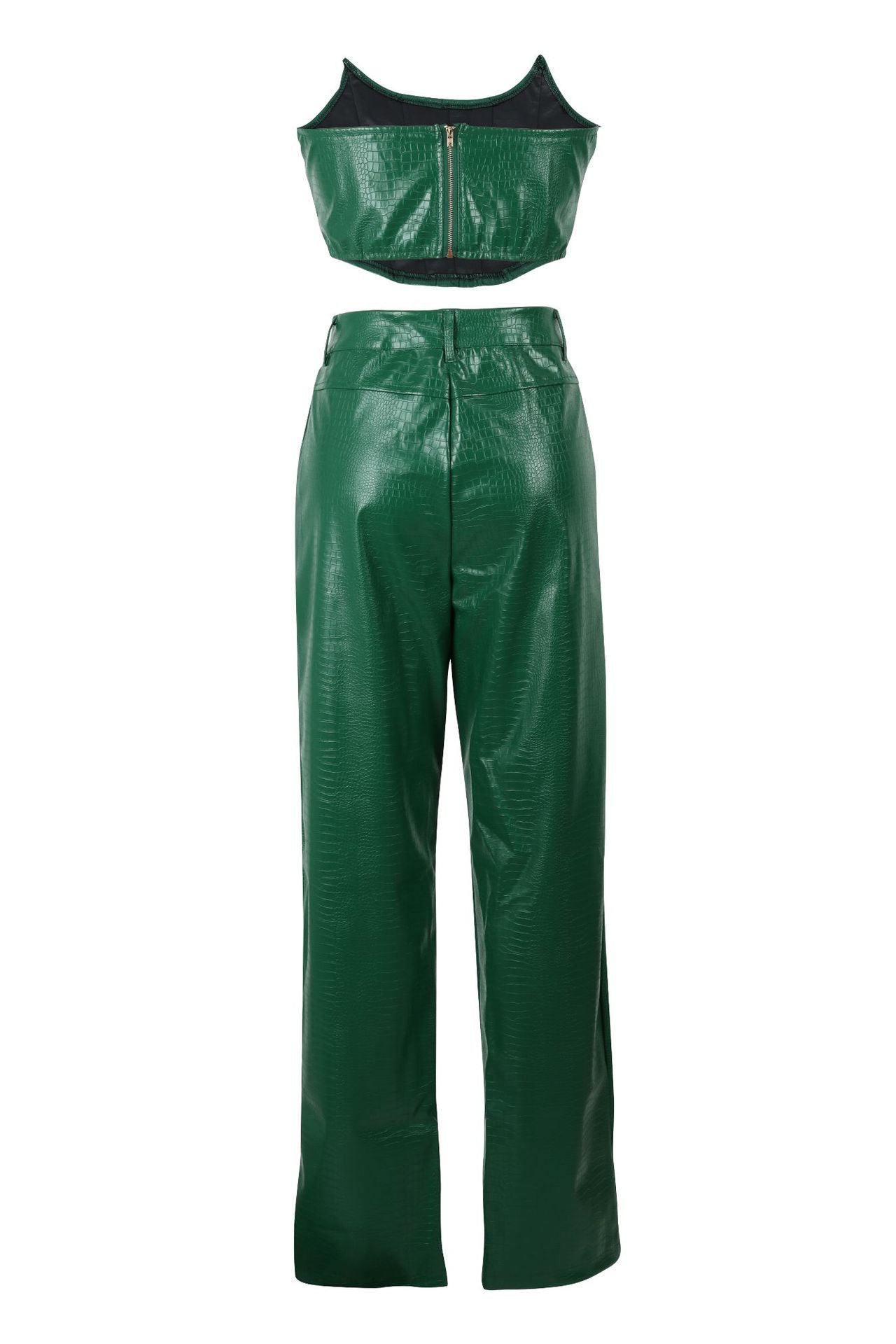 Corset Cutout PU Leather Cargo Set Lavish Daily