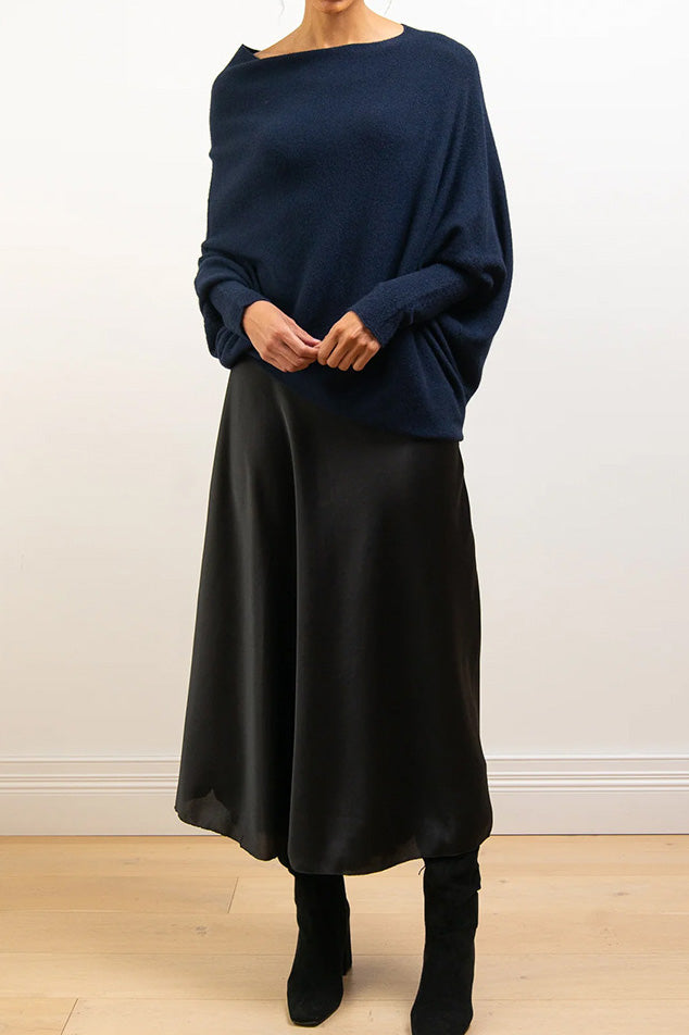 Solid Crew Neck Long Sleeve Top Lavish Daily