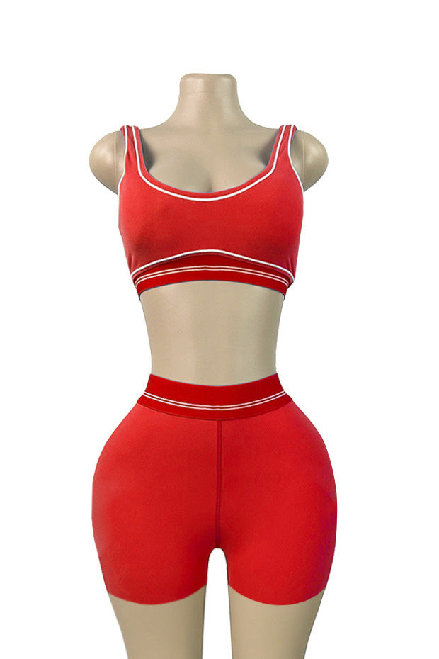 Contour Piping Biker Short Set Lavish Daily