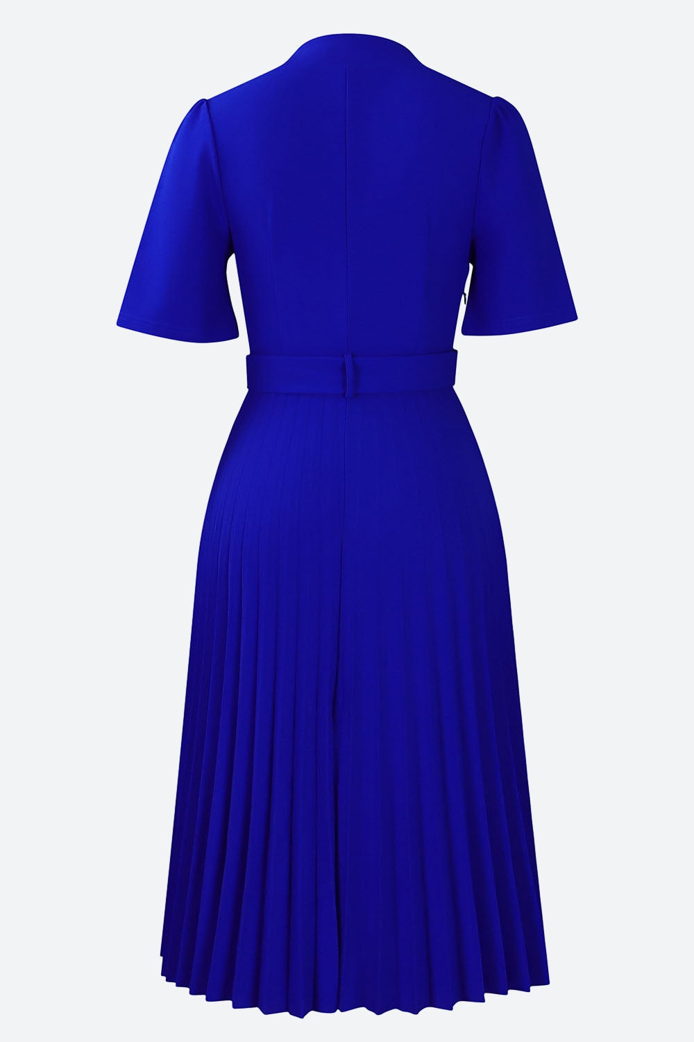 Short Sleeve V-Neck Pleated Slim Waist Dress Lavish Daily