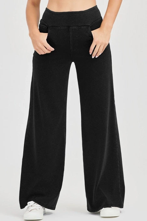 High-Stretch Wide Leg Yoga Jeans Lavish Daily