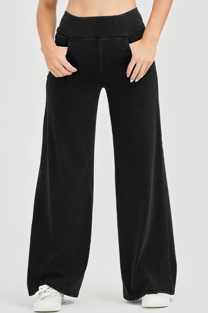 High-Stretch Wide Leg Yoga Jeans Lavish Daily