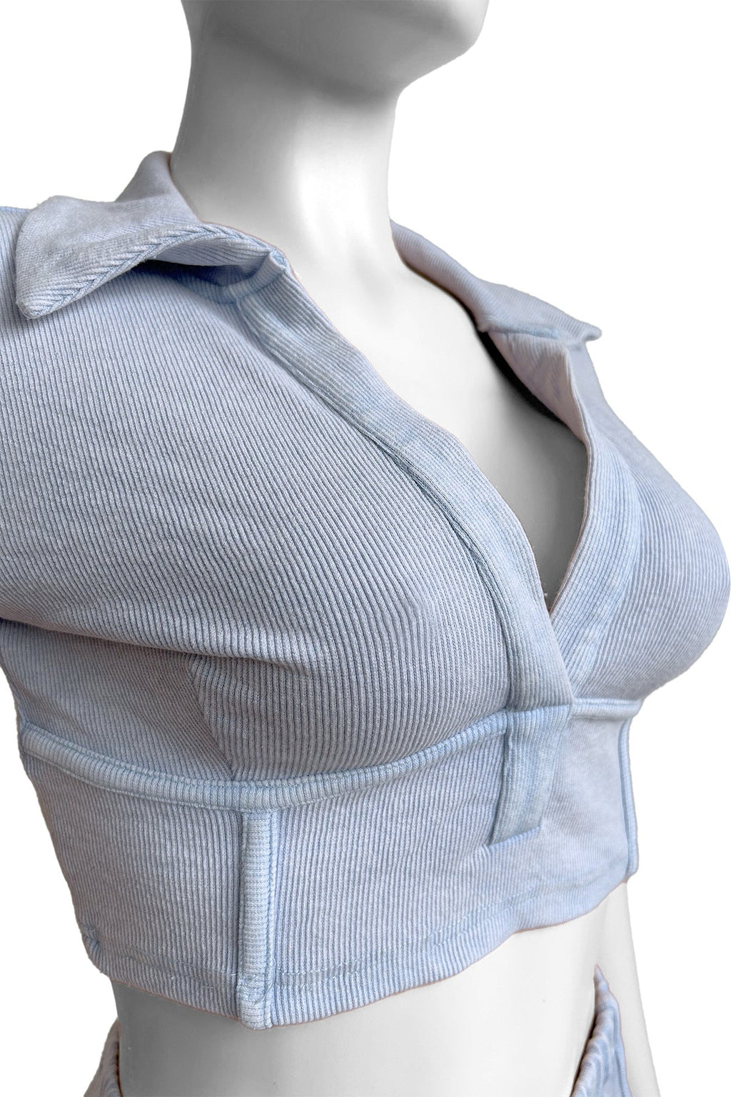 Ribbed Crop Top & High-Waisted Leggings Set Lavish Daily