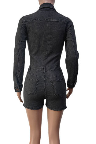 Denim Romper Lavish Daily