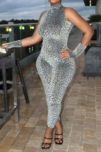 Leopard Skinny Jumpsuit Lavish Daily