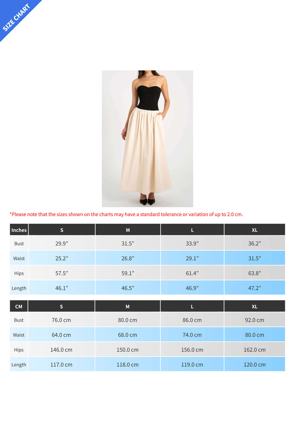 Colorblock Strapless Sleeveless Dress Lavish Daily