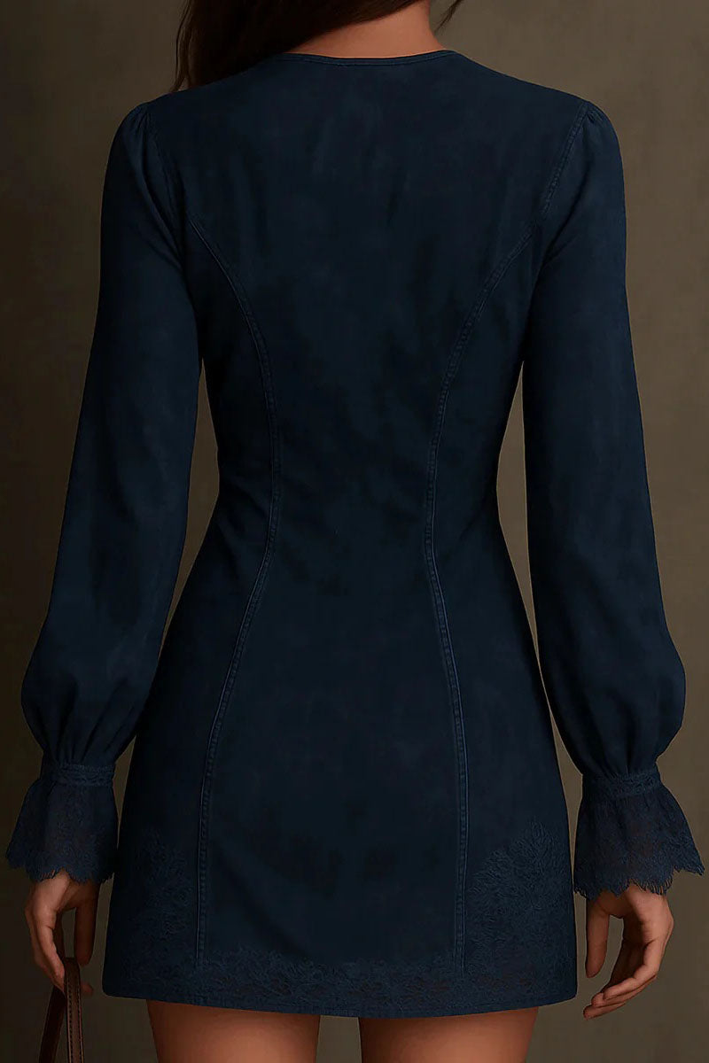 Elegant Embroidered Lace Mini Dress Lavish Daily