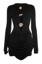 Cutout Ruched Mini Dress LavishDaily