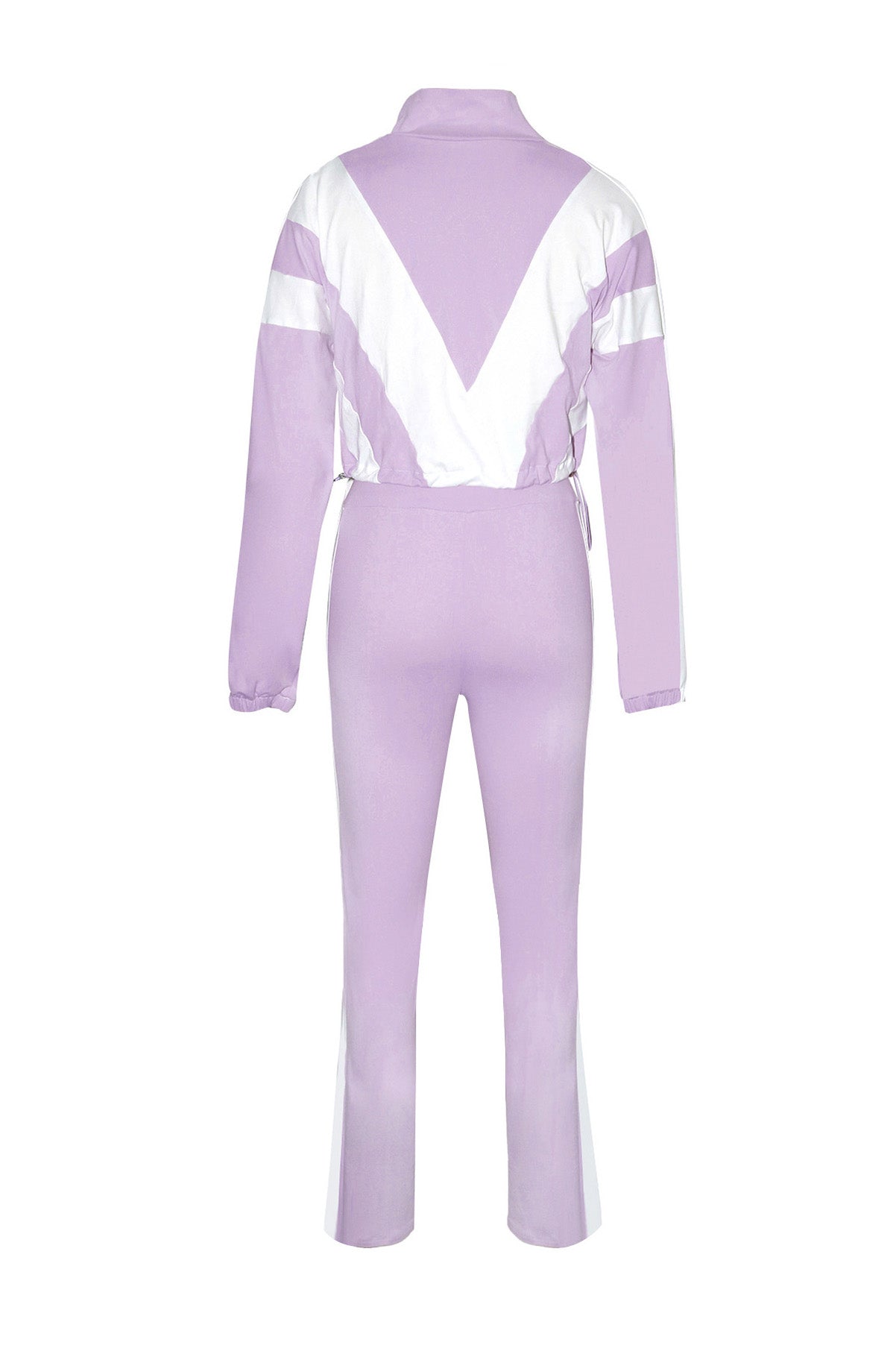 Sporty Color Block 2-Piece Tracksuit Lavish Daily