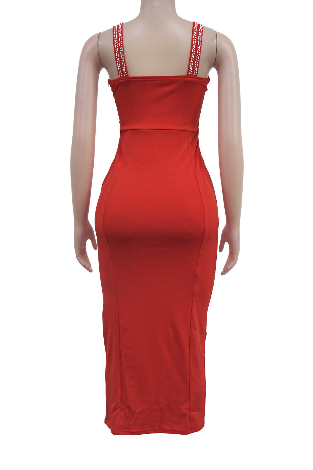 Rhinestone Cami Midi Dress Lavish Daily