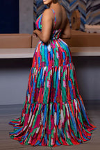 Sexy Backless Print Cami Dress Lavish Daily