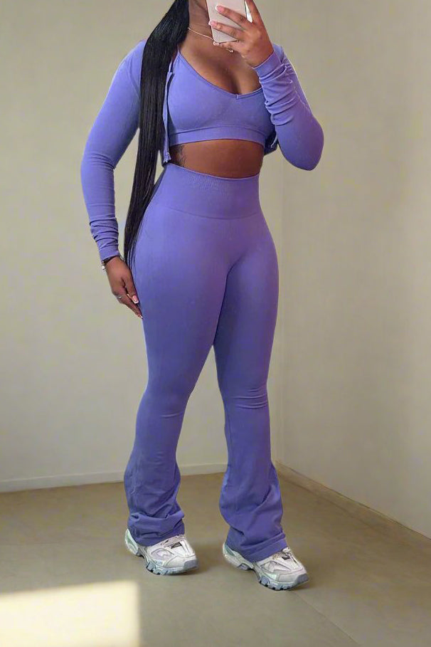 Solid Color Fashion 3 Piece Pant Set Lavish Daily