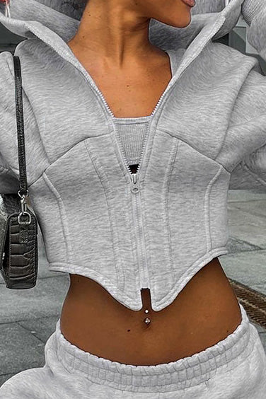 Sculpted Fit Midriff Hoodie Lavish Daily