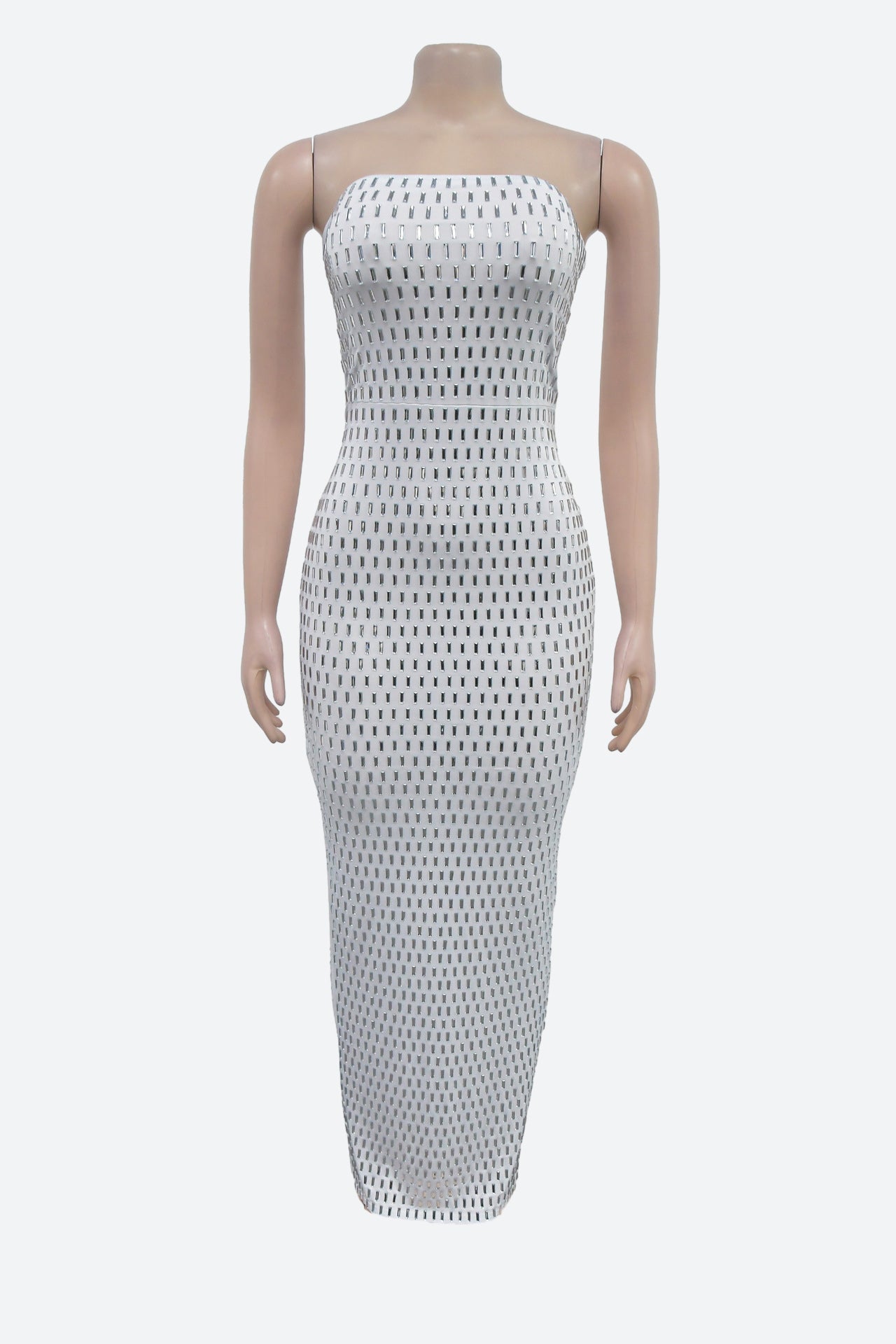 Embellished Bandeau Maxi Dress Lavish Daily