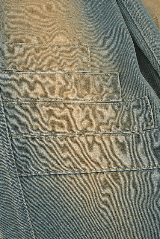 Vintage Distressed Denim Straight Jeans Lavish Daily