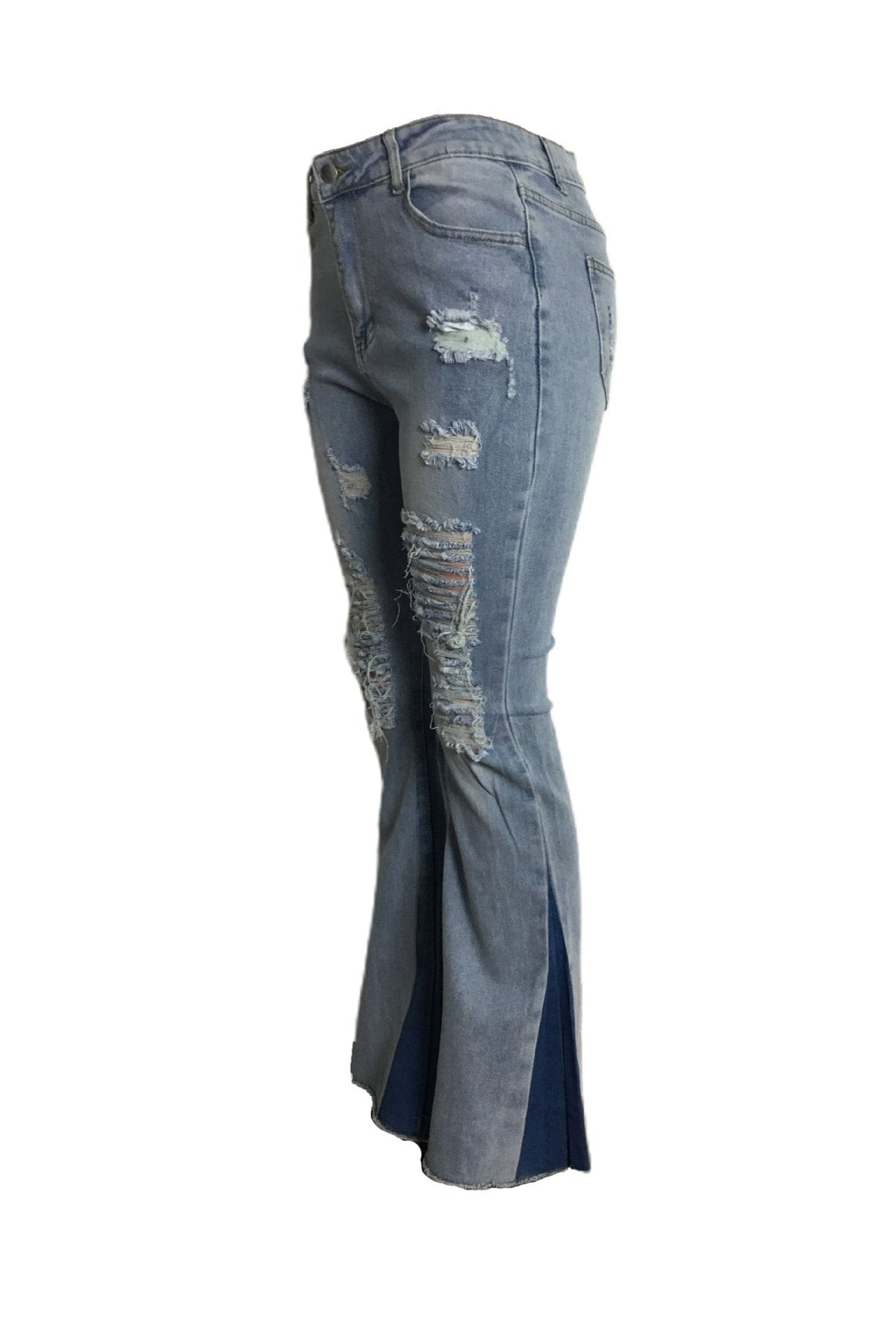 Ripped Bootcut Jeans Lavish Daily
