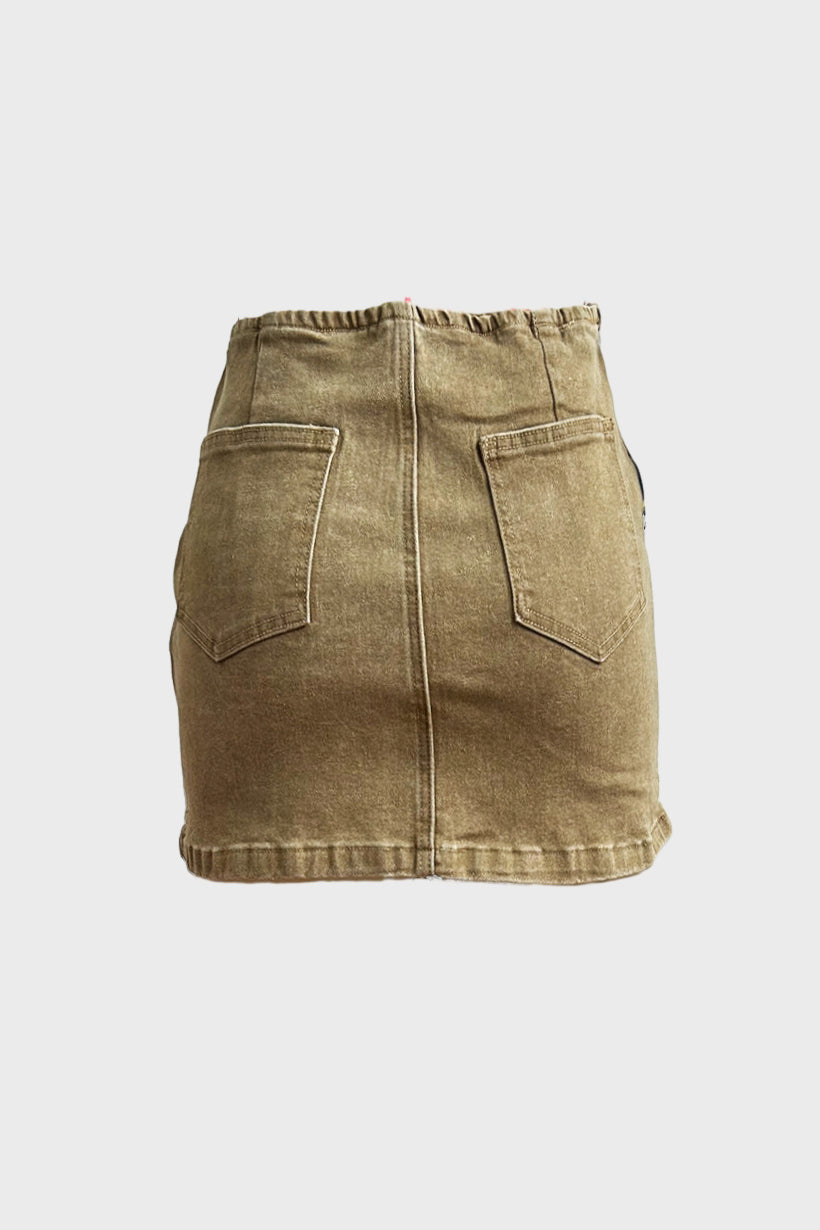 Denim Mini Skirt Lavish Daily