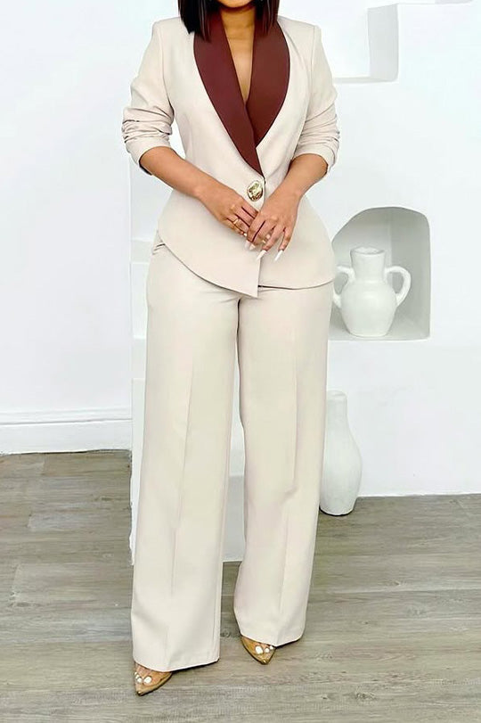 Two-Tone Blazer & Pants Set Lavish Daily