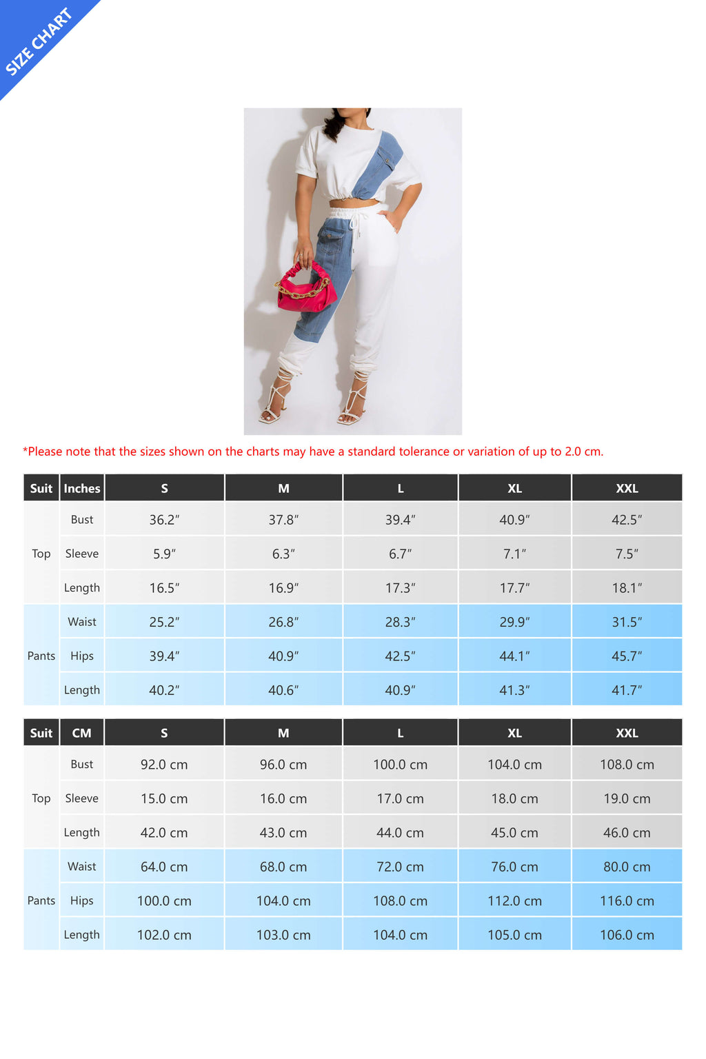 Patchwork Detail Top And Trousers Set Lavish Daily