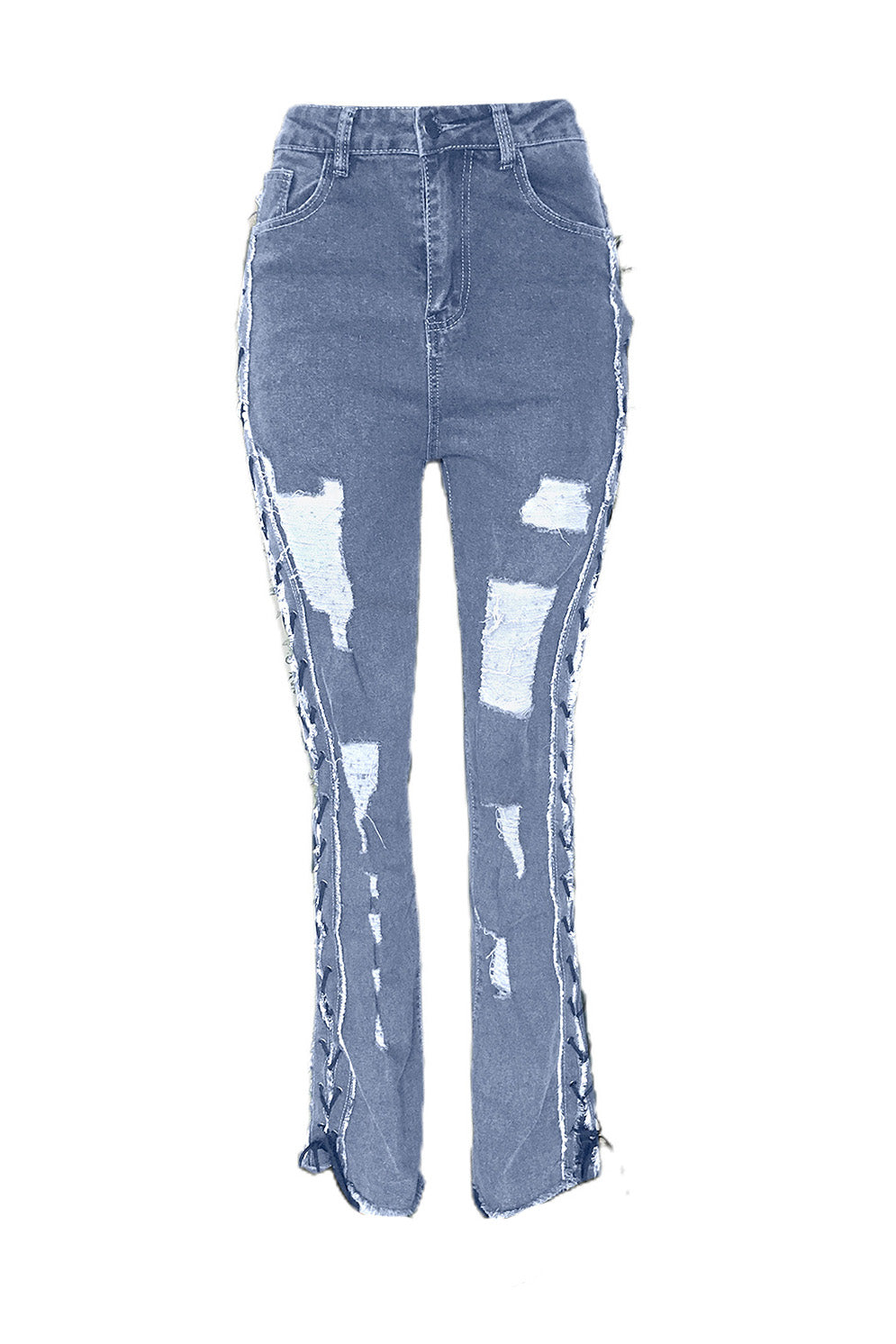 All Laced Up Mid-Rise Bootcut Jeans Lavish Daily