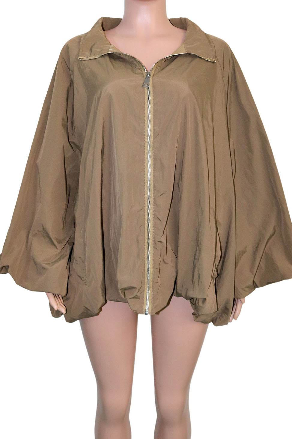 Oversized Zip-Up Bubble Jacket Lavish Daily