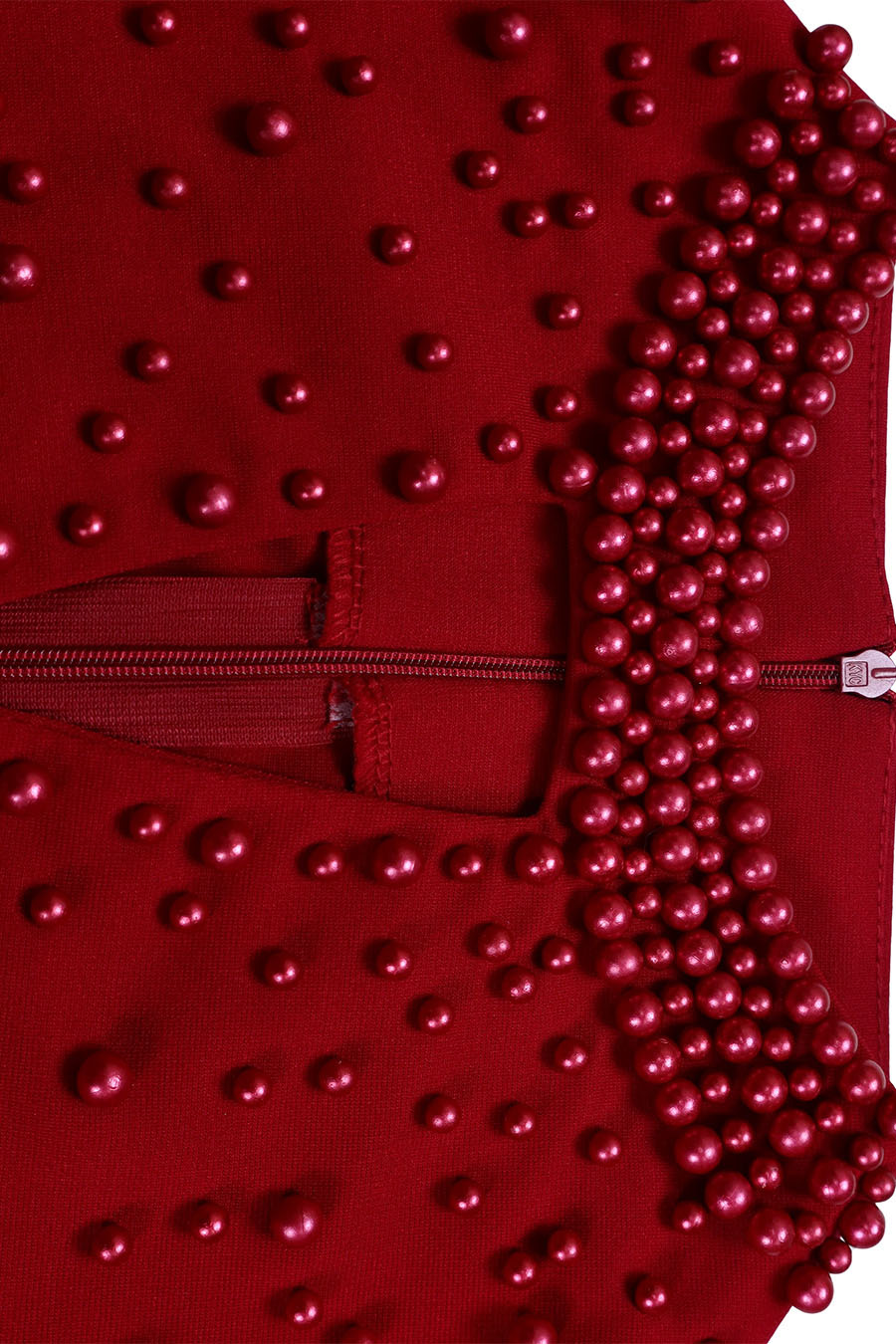 High Collar Elegant Beaded Large Swing Dress Lavish Daily