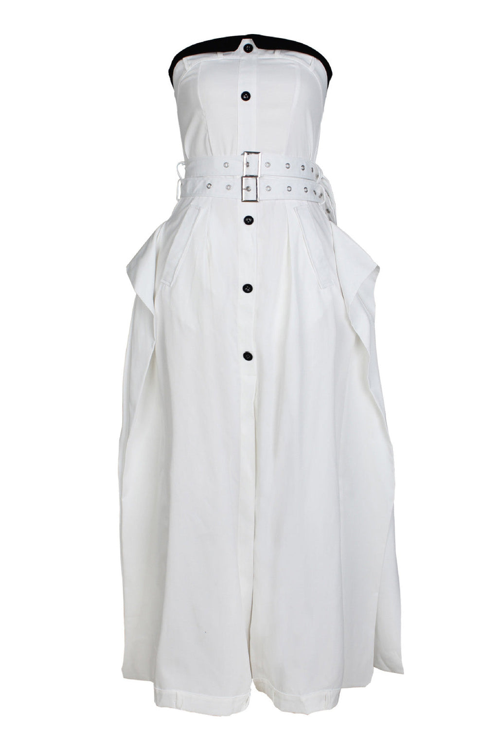 Strapless Buckle Maxi Dress Lavish Daily