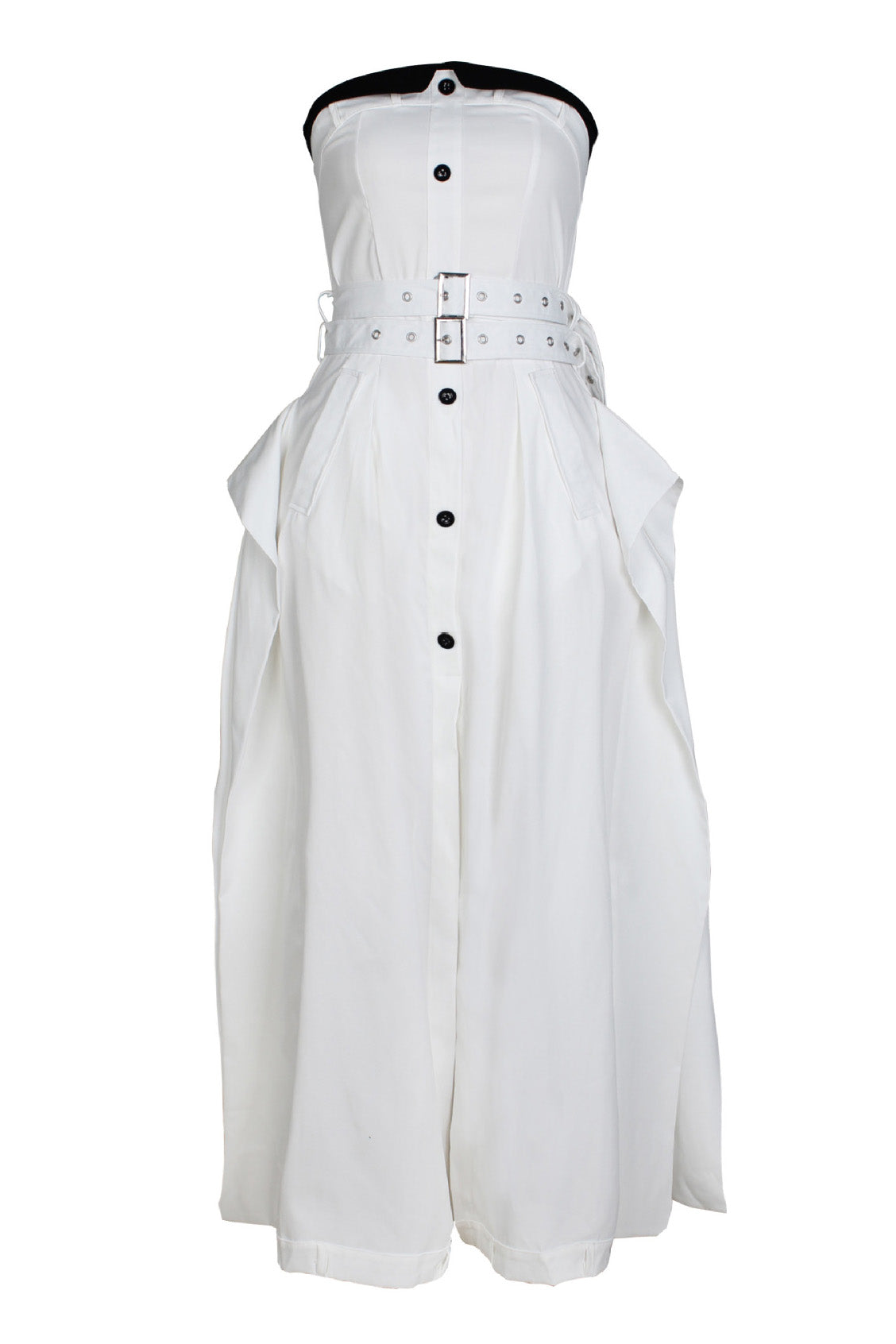 Strapless Buckle Maxi Dress Lavish Daily