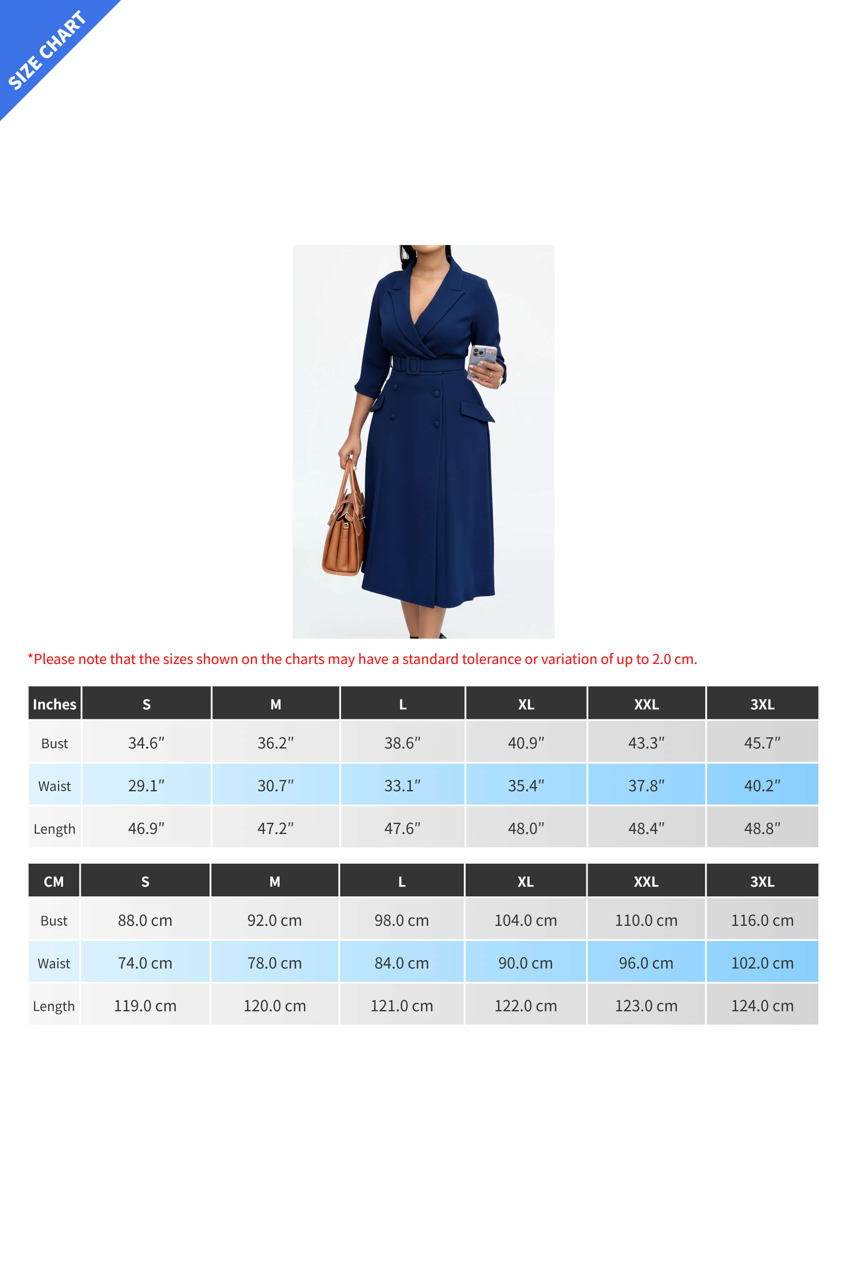 Double-Breasted Blazer Dress with Long Sleeves Lavish Daily