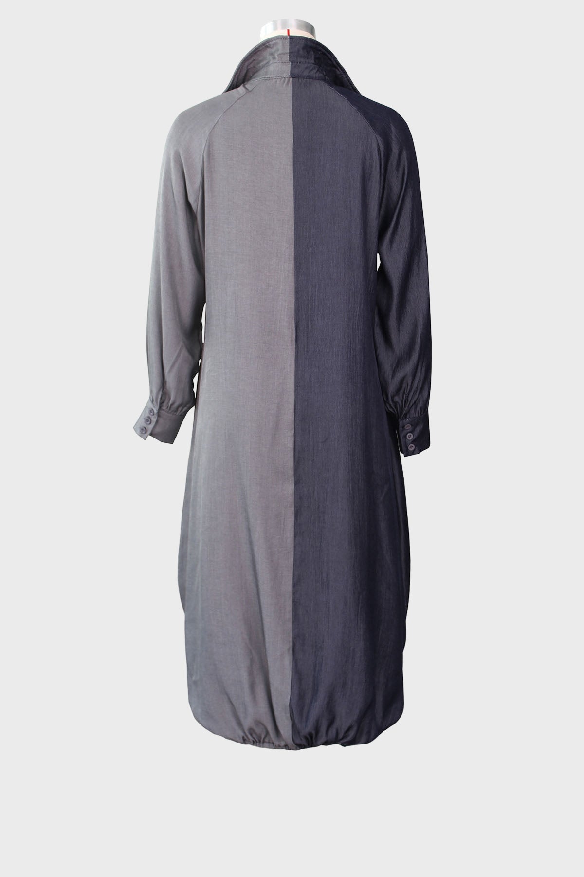 Two-tone Drawstring Hem Tunic Top Lavish Daily