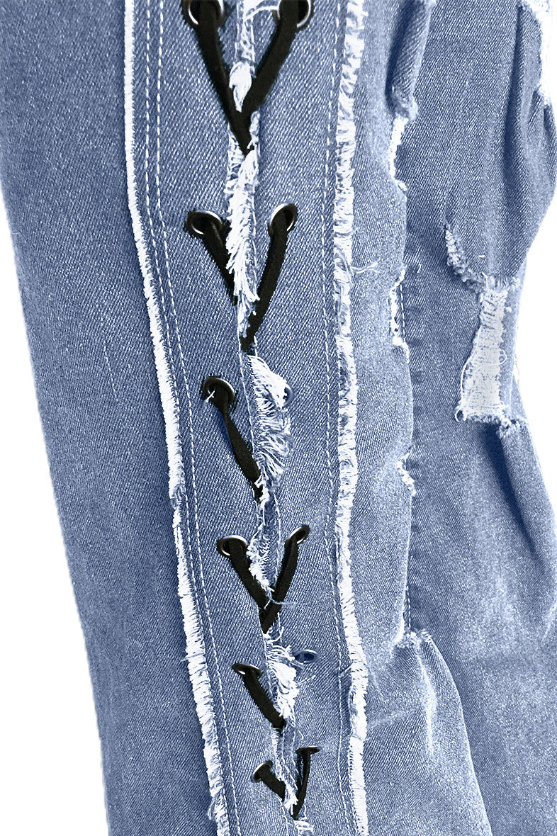 All Laced Up Mid-Rise Bootcut Jeans Lavish Daily