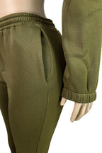 Fleece Crop Top and Flare Pants Set Lavish Daily