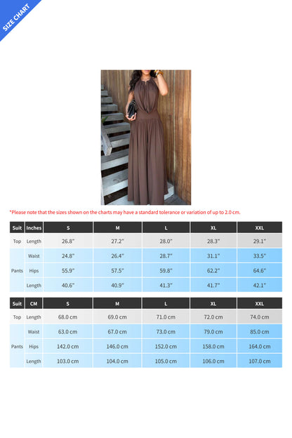 Chic Halter Two-Piece Maxi Set Lavish Daily