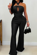 Halter Neck Wide-Leg Jumpsuit Lavish Daily