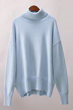Turtleneck Long Sleeve Sweater Lavish Daily