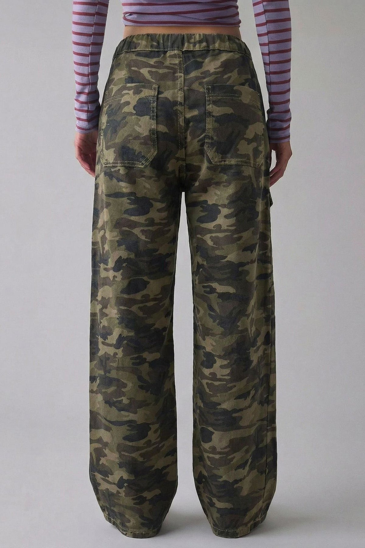 Drawstring Waist Baggy Cargo Jeans Lavish Daily