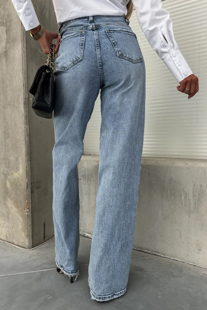 High Waist Elastic Jeans Lavish Daily