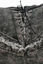 Lace Up High Waist Jeans Lavish Daily