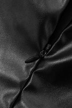 Ruched Leather Bodycon Mini Dress LavishDaily