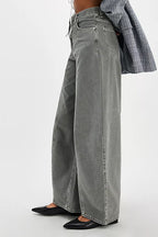 Washed Straight Leg Fashion Street Style Jeans Lavish Daily
