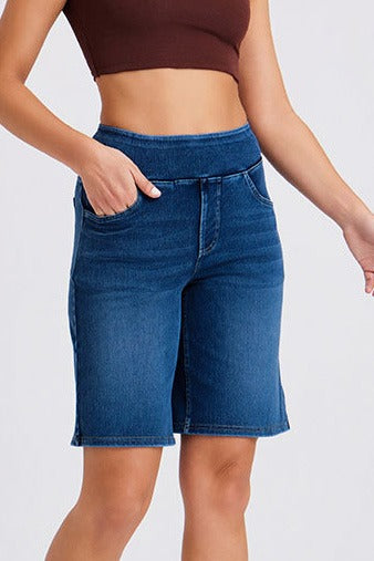 High-Stretch Fitness Bermuda Shorts LavishDaily