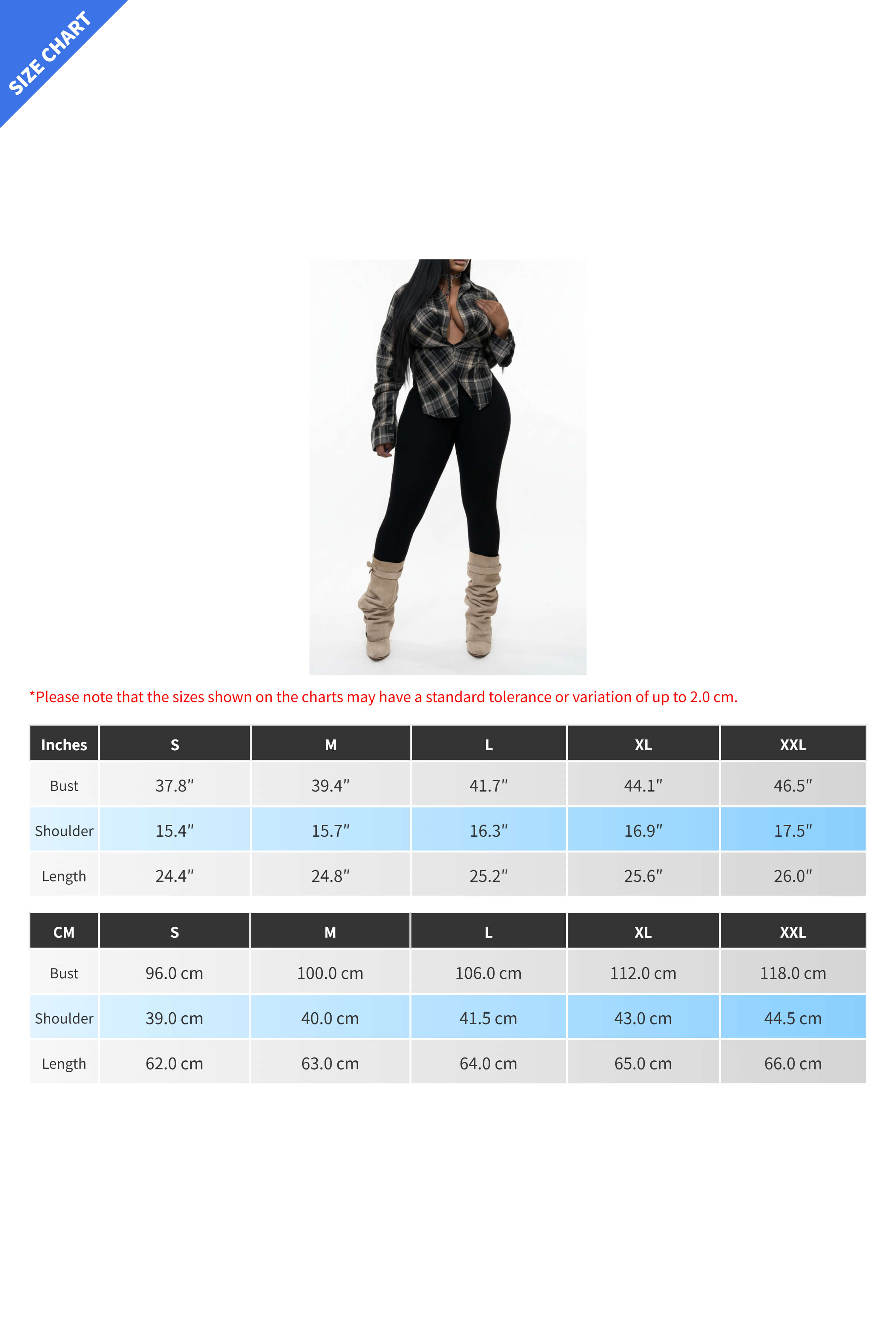 Plaid V-Neck Fold-Sleeve Split Hem Top Lavish Daily