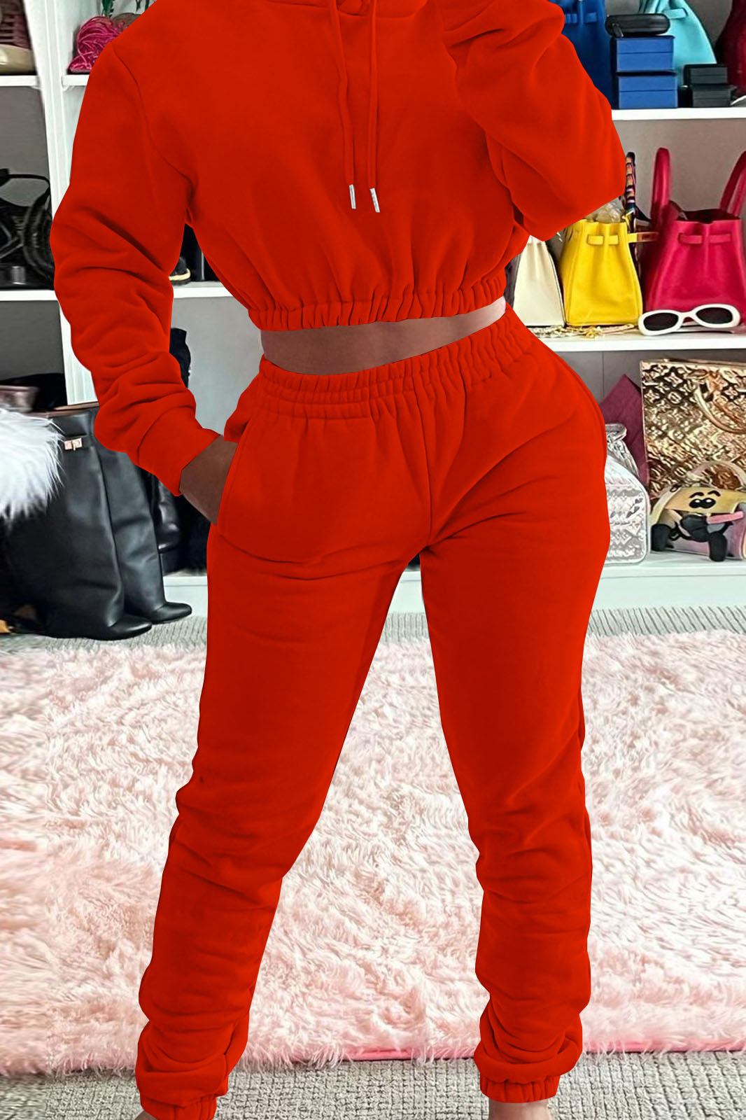 Hooded Pocket Tracksuit Set Lavish Daily