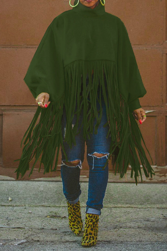 Plus Size Fringe Poncho Lavish Daily