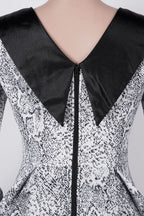 Printed Puff-Sleeve Midi Dress Lavish Daily