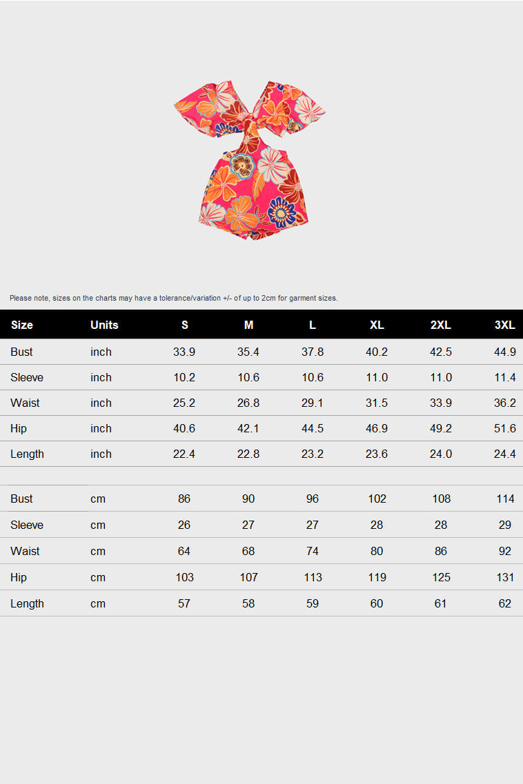 Printed Romper Dress Lavish Daily